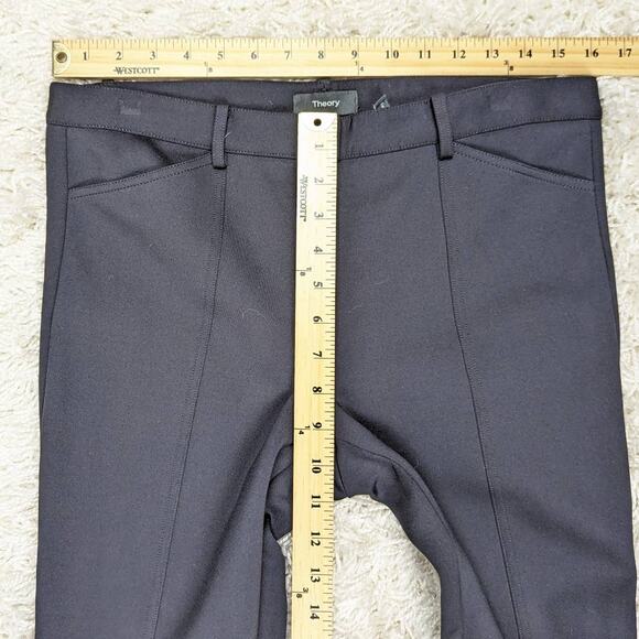 Theory Stretch Knit Scuba Seam Trouser Legging Black Size 8 - Picture 11 of 14